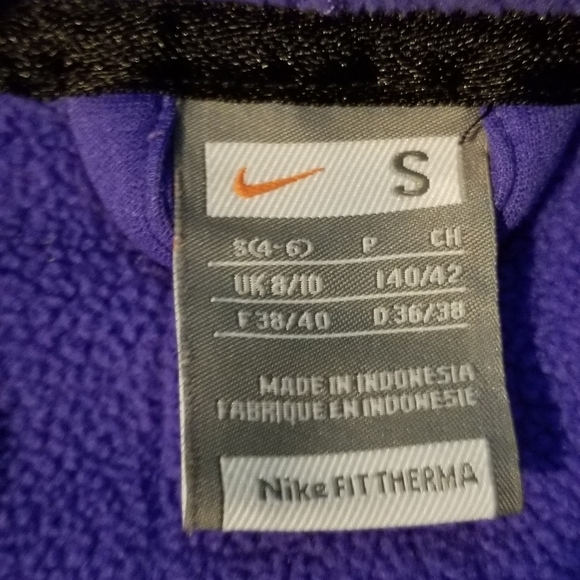 Nike Women's Thermo Zipper Hoodie - Purple - size S - Picture 2 of 2